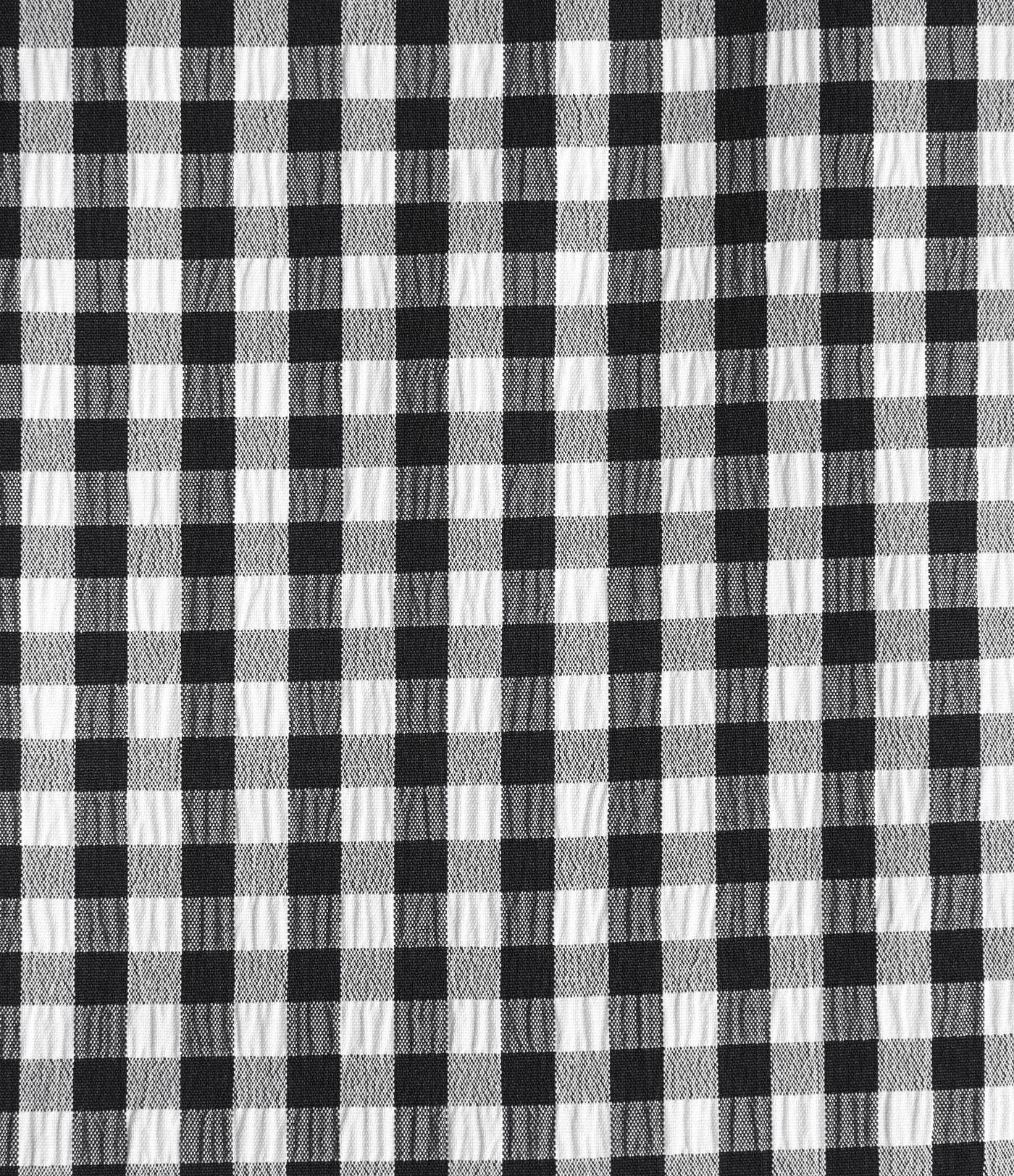 Mid Rise Drawstring Baggy Gingham Casual Trousers with Pockets