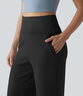 SpacerTek™ - Lässige Sweatpants mit hohem Bund, mehreren Taschen, Bauchkontrolle und weitem Bein