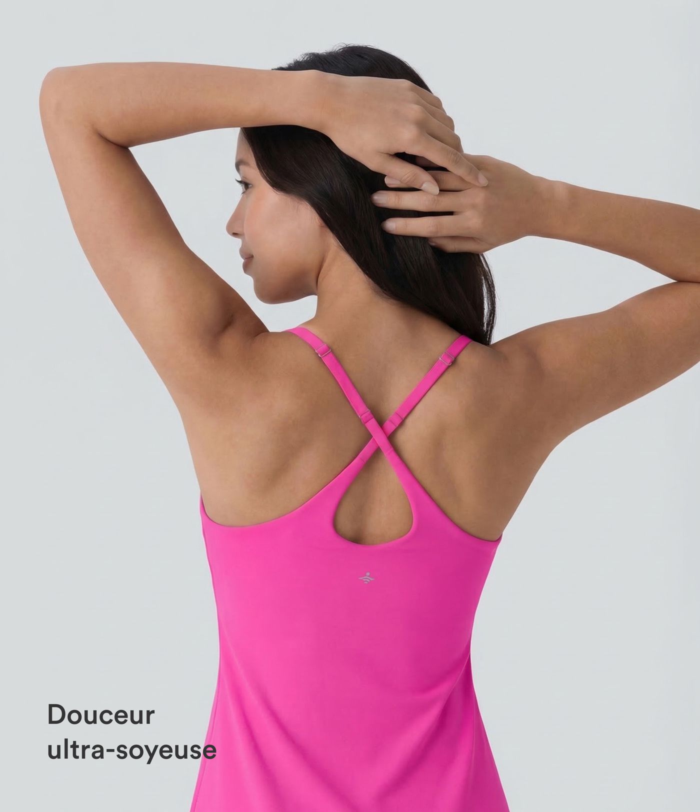 Softlyzero™ Plush Robe de danse courte dos nu avec short intégré - Version Easy Peasy