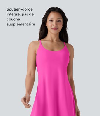 Softlyzero™ Plush Robe de danse courte dos nu avec short intégré - Version Easy Peasy
