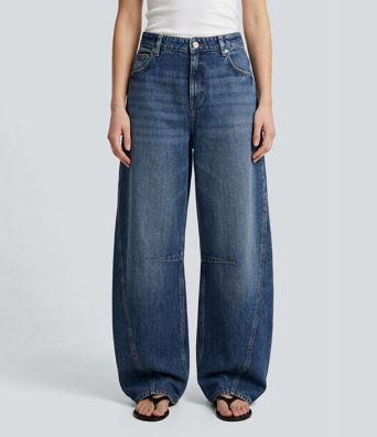 Halara Flex™ Mid Rise Casual Barrel Leg Jeans with Pockets