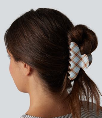 Haarspange mit Karomuster