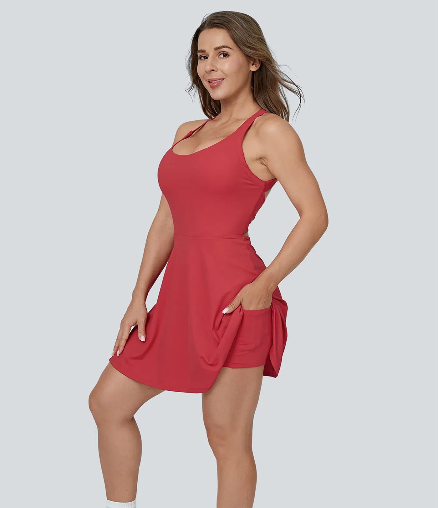 Robe de sport danse mini évasée D-F