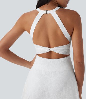 Spitze 2-in-1 Mini Tanz Aktiv Kleid mit Taschen-Leicht Gemacht