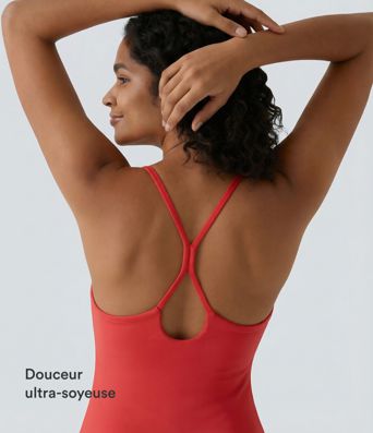 Softlyzero™ Airy Robe Mini d'Activité à Dos Nu avec Découpes 2-en-1 avec Poches et Toucher Frais - UPF50+