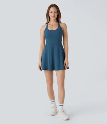 Softlyzero™ Airy Robe de yoga dos nu avec torsade effet fraîcheur et short intégré - Version Easy Peasy