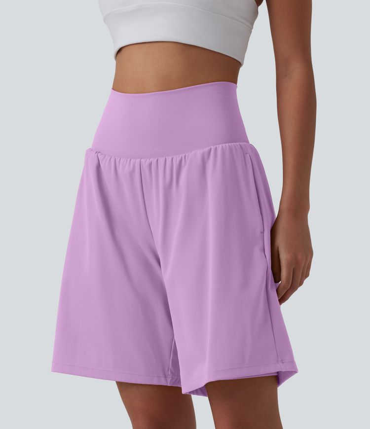 SoftlyZero™ Airy Super High Waisted 2-in-1 InstantCool Yoga Shorts 9" with Pockets
