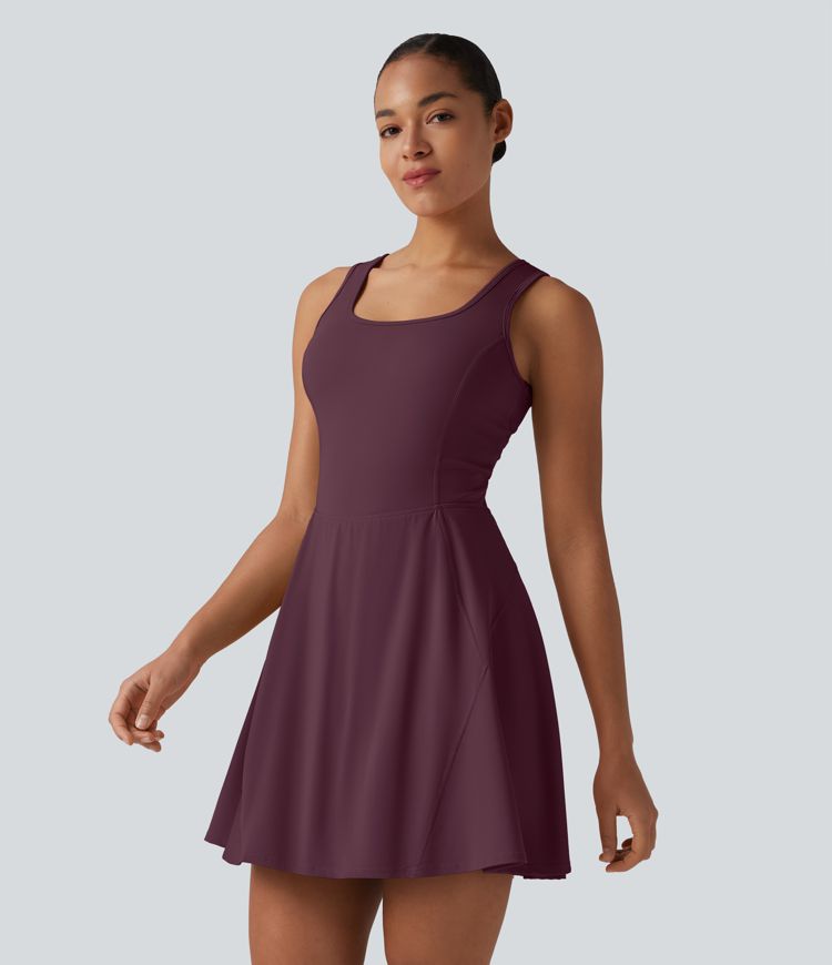 SoftlyZero™ Airy 2-in-1 Cool Touch Mini Dance Active Dress with Pockets-Easy Peezy Edition-Longer Length