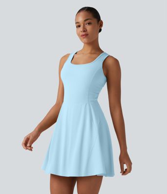 SoftlyZero™ Airy 2-in-1 Cool Touch Mini Dance Active Dress with Pockets-Easy Peezy Edition-Longer Length