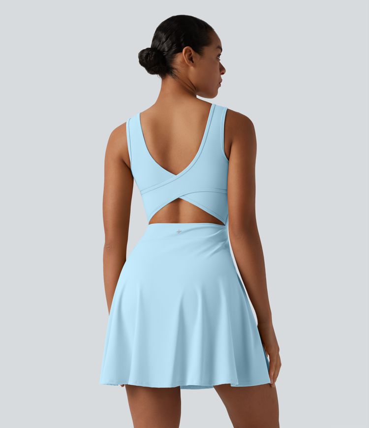 SoftlyZero™ Airy 2-in-1 Cool Touch Mini Dance Active Dress with Pockets-Easy Peezy Edition-Longer Length