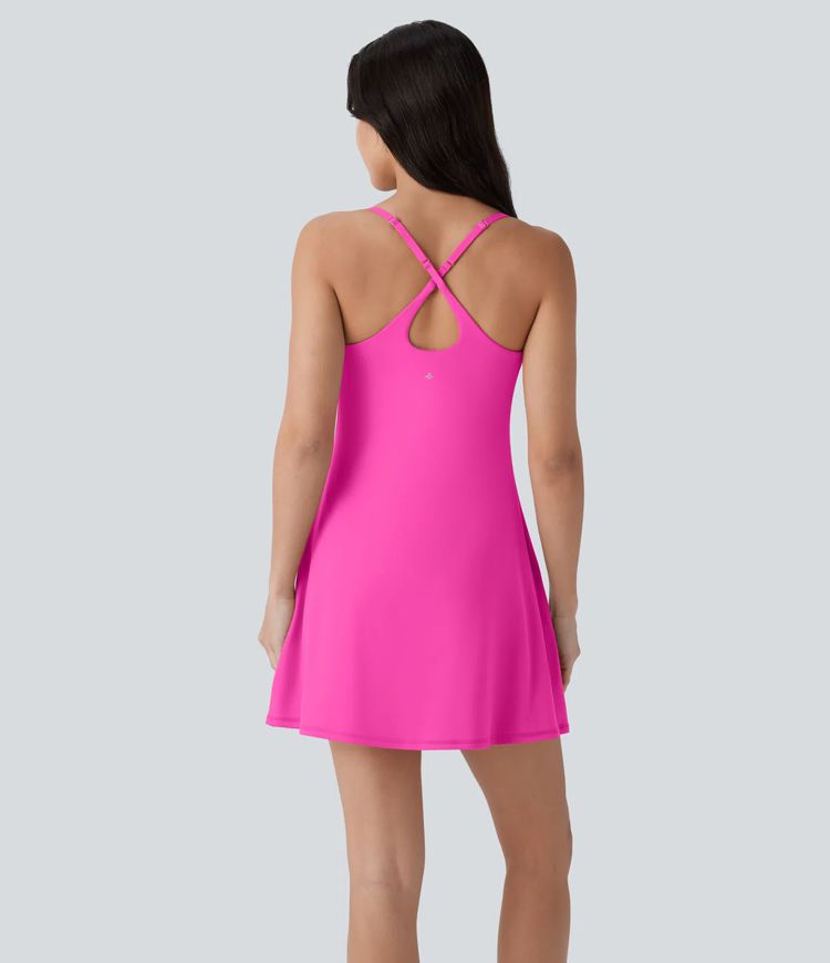 Softlyzero™ Plush Rückenfreies 2-in-1 Mini-Tanzkleid mit Seitentaschen - Easy Peezy Edition