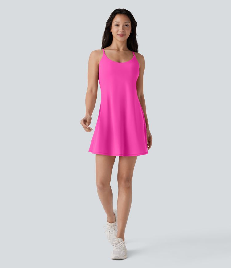 Softlyzero™ Plush Rückenfreies 2-in-1 Mini-Tanzkleid mit Seitentaschen - Easy Peezy Edition