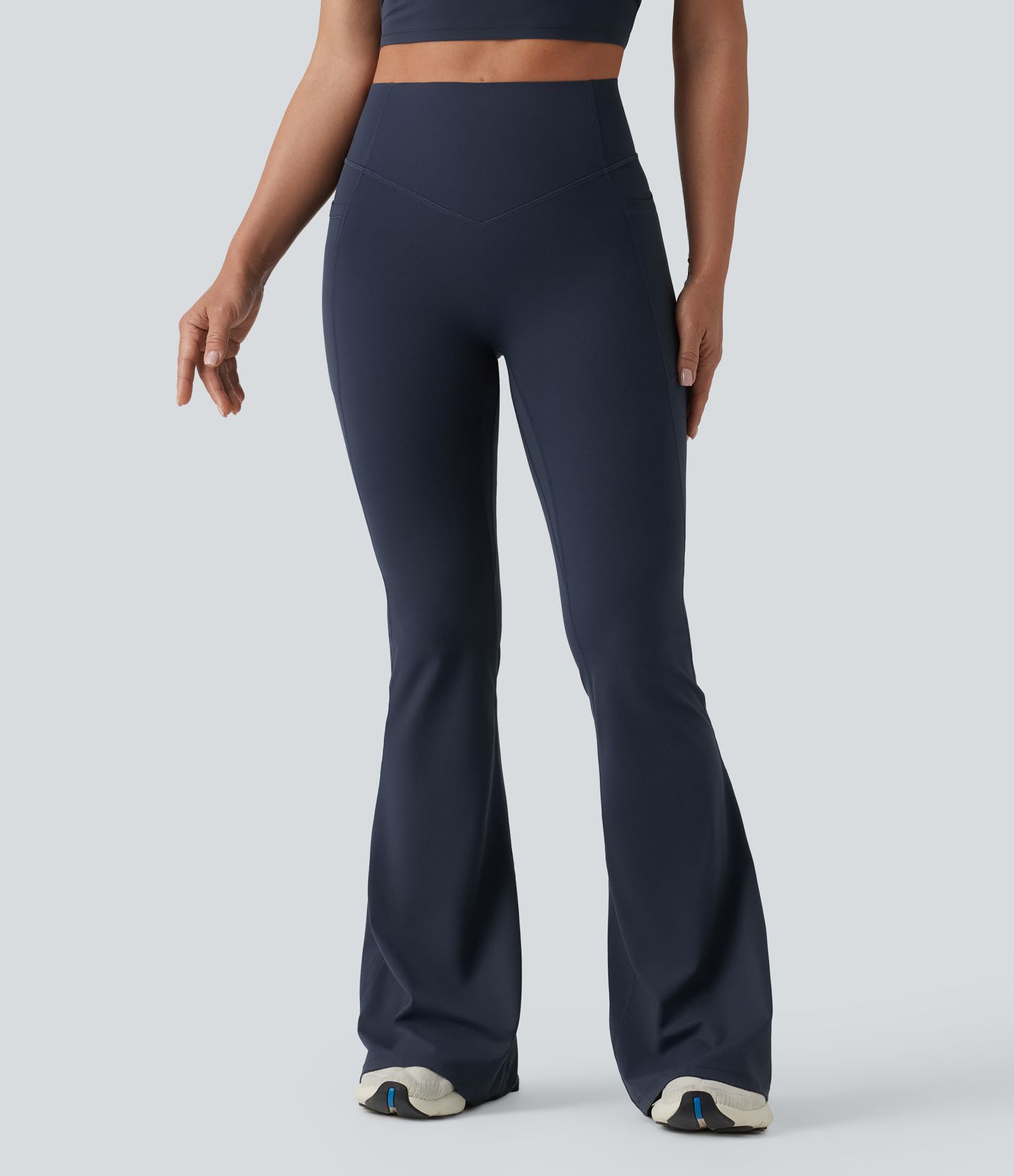 Halara UltraSculpt™ High Waisted Scrunch Butt Lifting Tummy Control Shaping Yoga Flare Leggings with Pockets