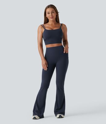 Halara UltraSculpt™ High Waisted Scrunch Butt Lifting Tummy Control Shaping Yoga Flare Leggings with Pockets