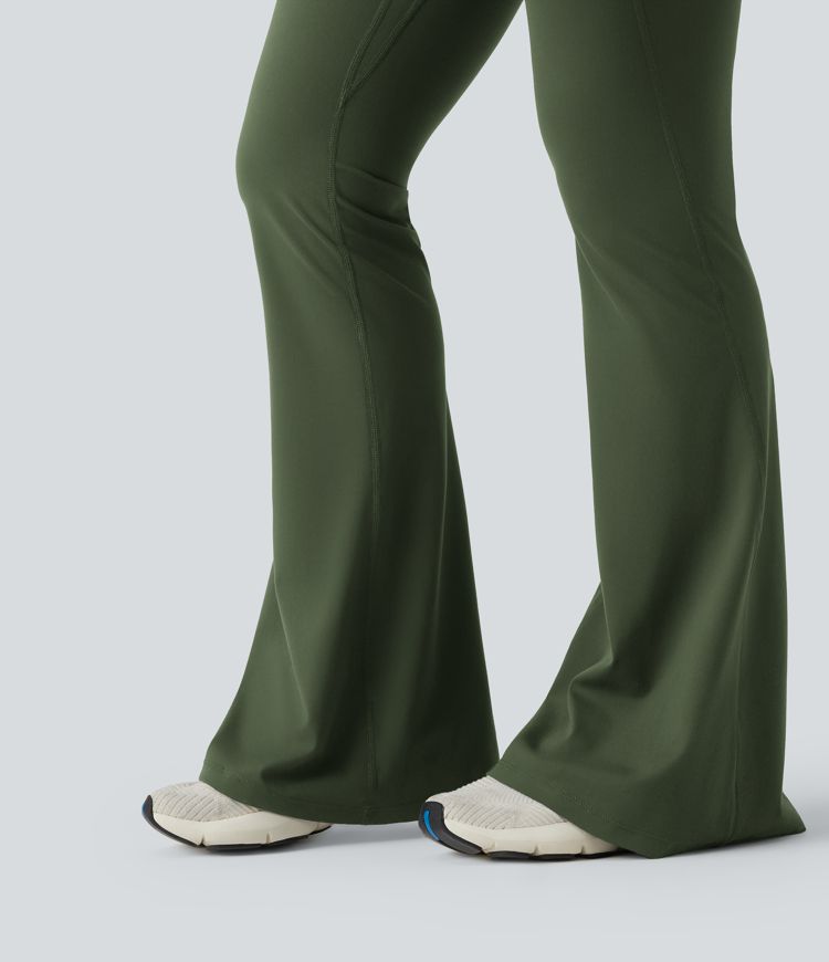 Halara UltraSculpt™ High Waisted Scrunch Butt Lifting Tummy Control Shaping Yoga Flare Leggings with Pockets