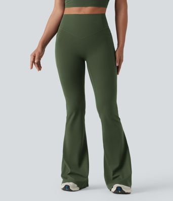 Halara UltraSculpt™ High Waisted Scrunch Butt Lifting Tummy Control Shaping Yoga Flare Leggings with Pockets
