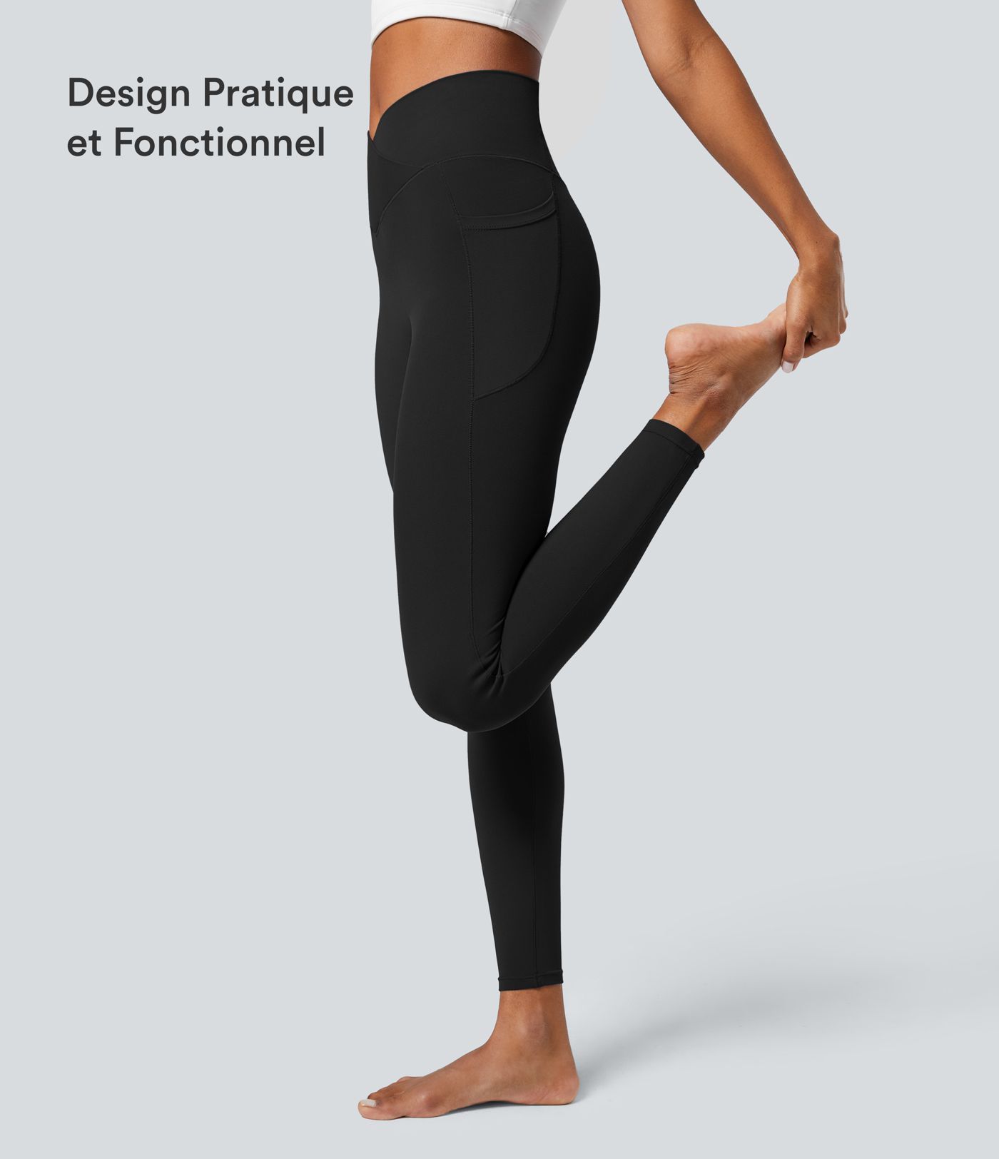 Softlyzero™ Legging Unis Poches Croisées Softlyzero™ Legging Unis Poches Croisées