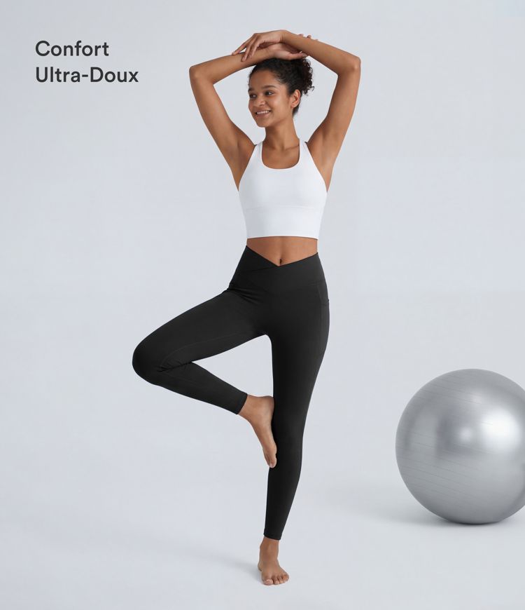 Softlyzero™ Legging Unis Poches Croisées