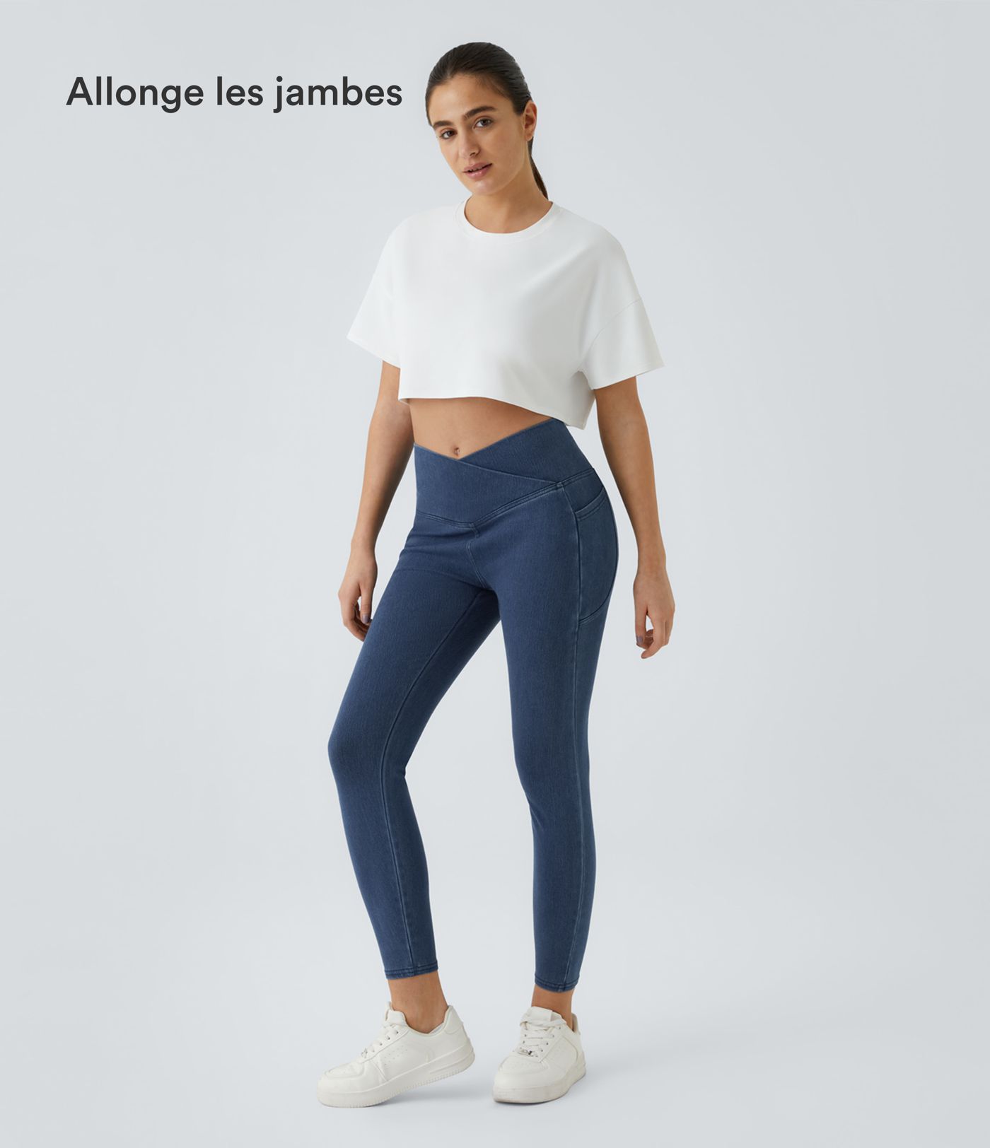 Halara Flex™ Jegging Travail Tricoté Extensible Lavé Poche Latérale Croisée