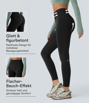 OneForm - Yoga-Leggings mit mittelhohem Bund, Bauchkontrolle und nahtlosem Flow - Po-Lifting