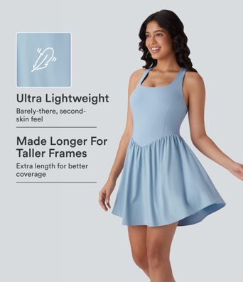 Breezeful™ Corset 2-in-1 Pocket Mini Quick Dry Flowy Pickleball Active Dress-Longer Legnth