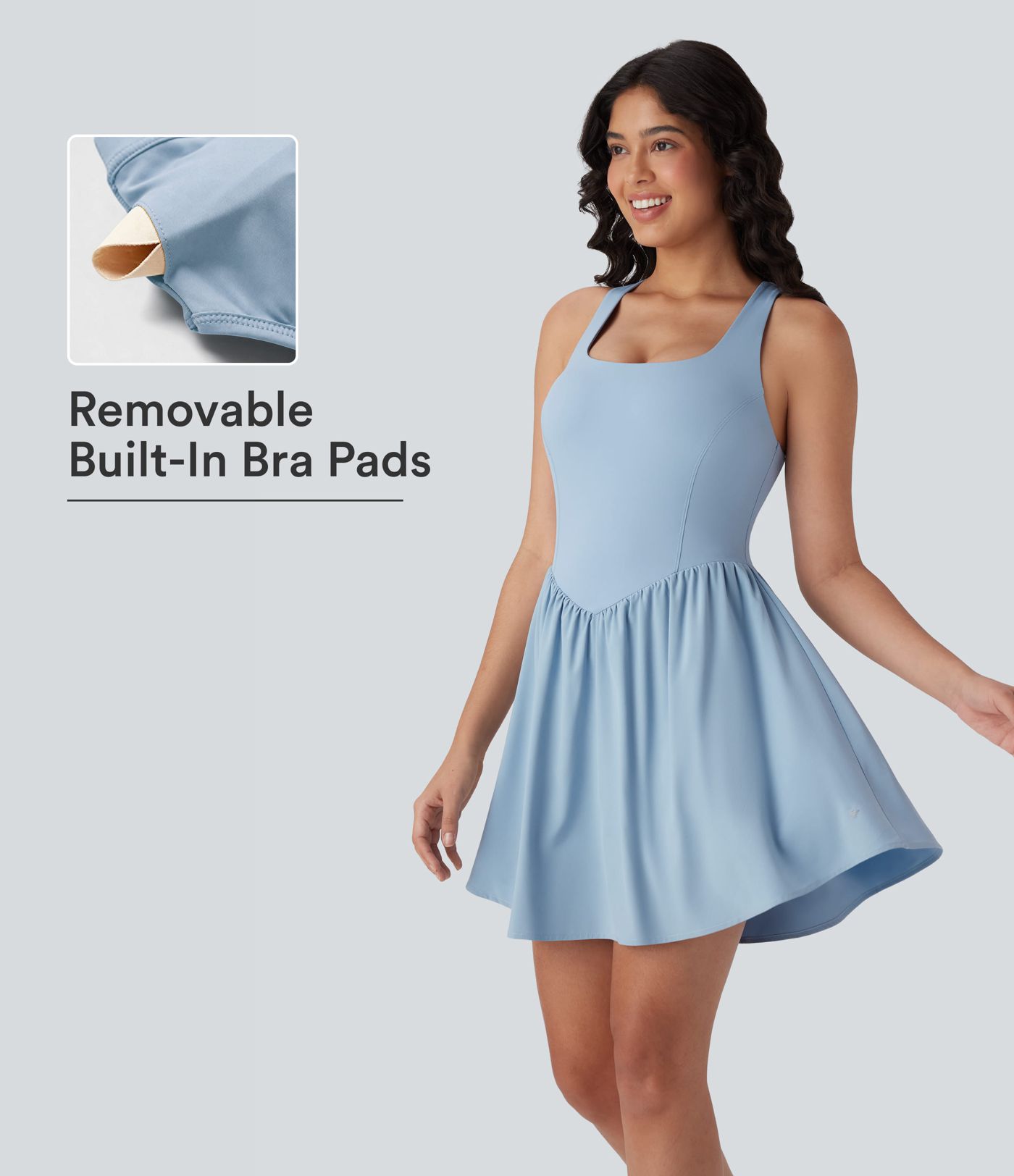 Breezeful™ Corset 2-in-1 Pocket Mini Quick Dry Flowy Pickleball Active Dress-Longer Legnth