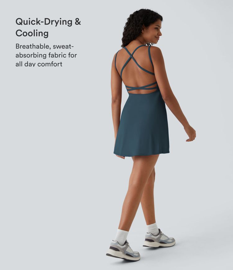 Flare Mini Slip Dance Active Dress