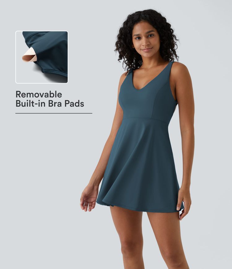 Flare Mini Slip Dance Active Dress