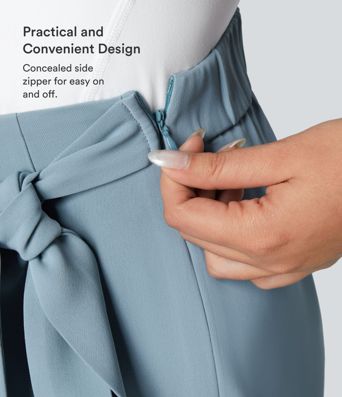 Halara Flex™ High Waisted Tie Side Wide Leg Work Pants