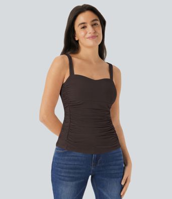 Ruched Casual Tank Top
