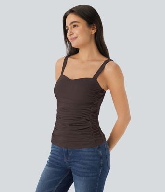 Ruched Casual Tank Top