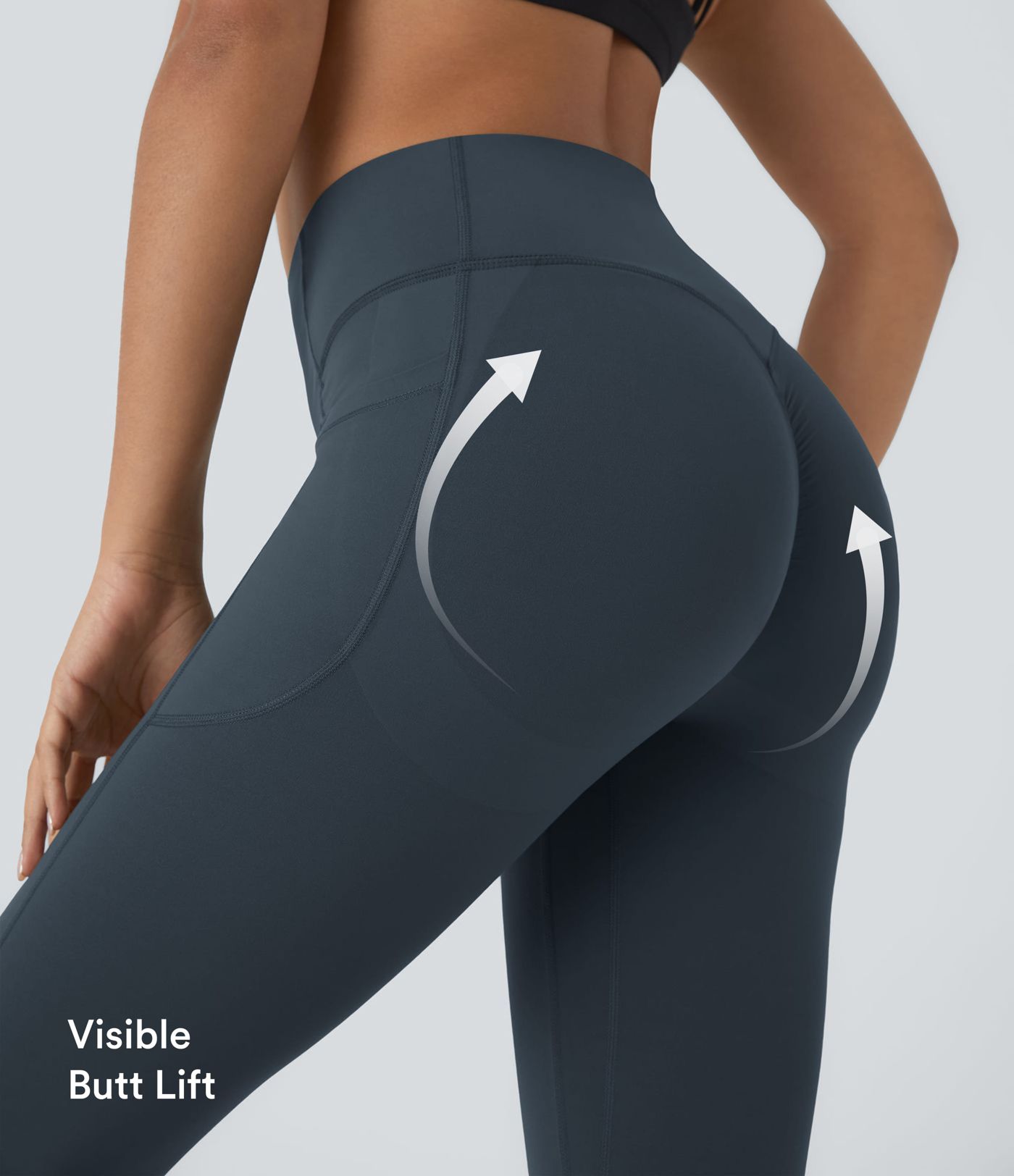 Halara UltraSculpt™ High Waisted Scrunch Butt Lifting Tummy Control Pocket Shaping Capri Training Leggings
