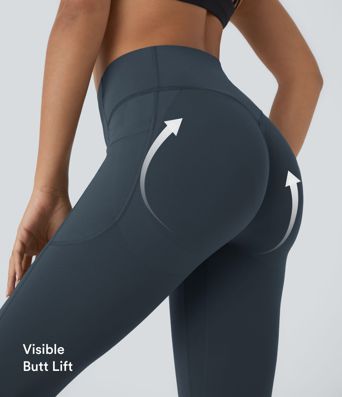 Halara UltraSculpt™ High Waisted Scrunch Butt Lifting Tummy Control Pocket Shaping Capri Training Leggings