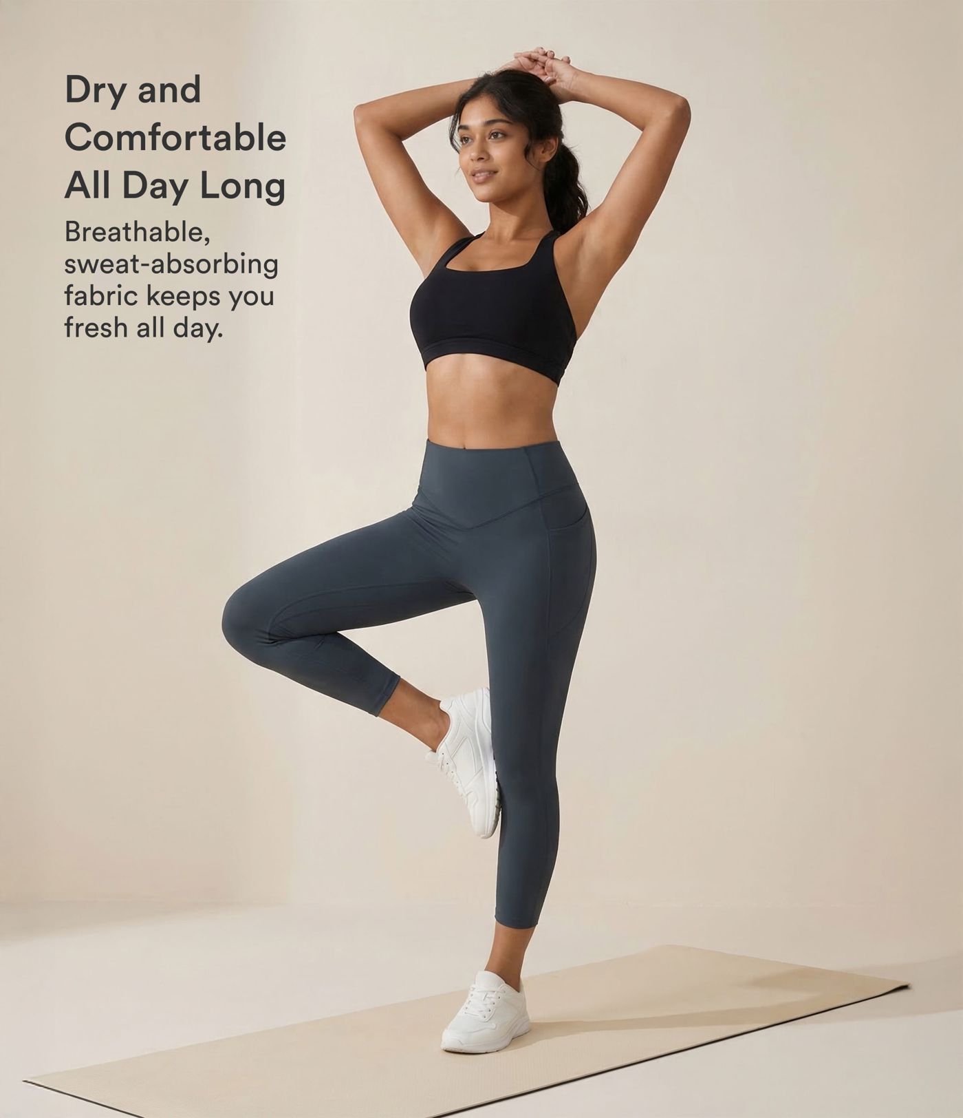 Halara UltraSculpt™ High Waisted Scrunch Butt Lifting Tummy Control Pocket Shaping Capri Training Leggings