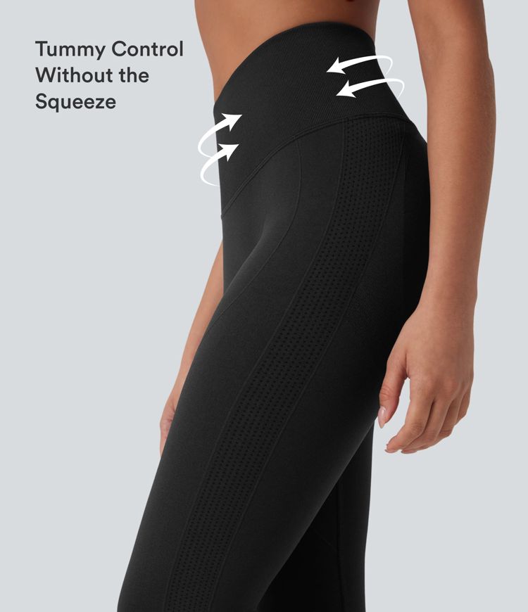 Yoga Leggings Taille Haute avec Contrôle du Ventre et Effet Lifting des Fesses, Flux Parfait