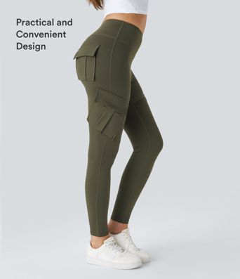 DayStretch High Waisted Cargo Pocket Skinny Yoga Leggings