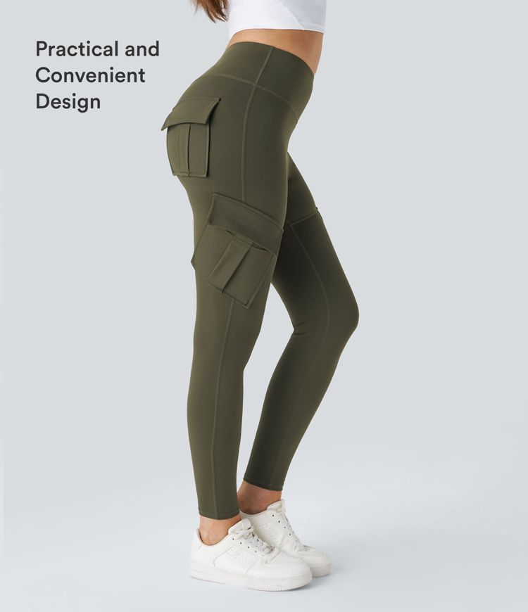 DayStretch High Waisted Cargo Pocket Skinny Yoga Leggings