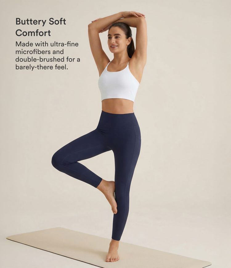 Leggings Softlyzero™ liso bolsillo doble tiro alto-UPF50+