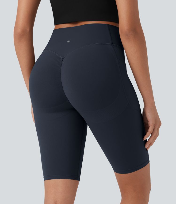 Halara UltraSculpt™ High Waisted Scrunch Butt Lifting Tummy Control Side Pocket Shaping Workout Biker Shorts 9''