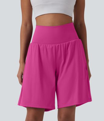 SoftlyZero™ Airy Super High Waisted 2-in-1 Cool Touch Yoga Shorts 9" with Pockets