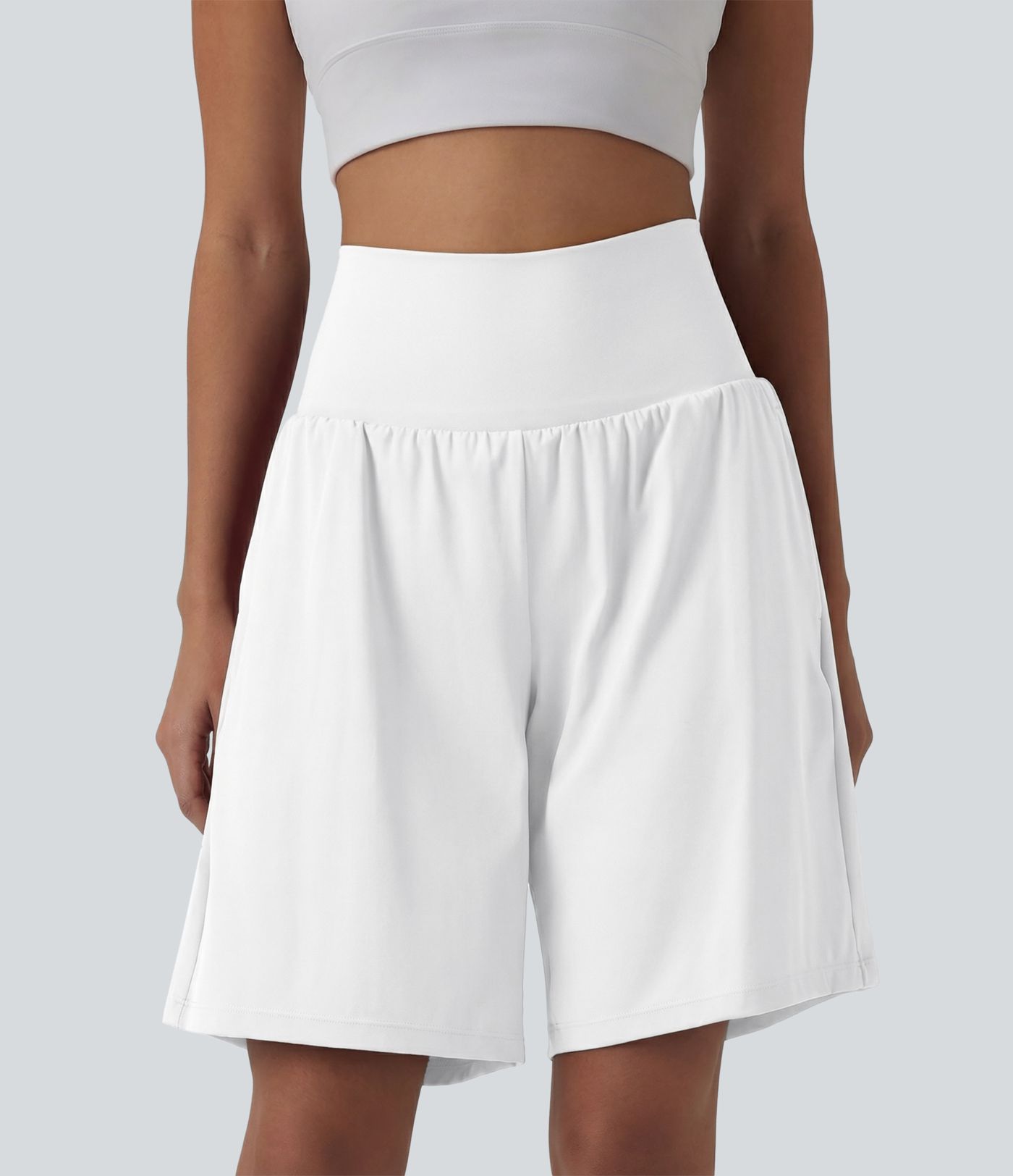 SoftlyZero™ Airy Super High Waisted 2-in-1 Cool Touch Yoga Shorts 9" with Pockets