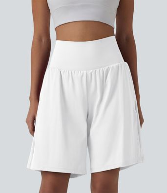 SoftlyZero™ Airy Super High Waisted 2-in-1 Cool Touch Yoga Shorts 9" with Pockets