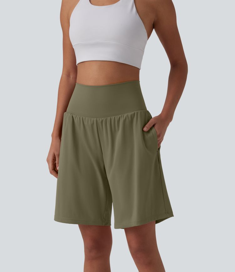 SoftlyZero™ Airy Super High Waisted 2-in-1 Cool Touch Yoga Shorts 9" with Pockets SoftlyZero™ Airy Super High Waisted 2-in-1 Cool Touch Yoga Shorts 9" with Pockets