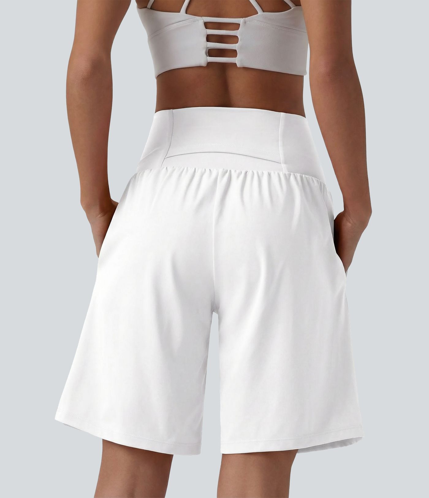 SoftlyZero™ Airy Super High Waisted 2-in-1 Cool Touch Yoga Shorts 9" with Pockets