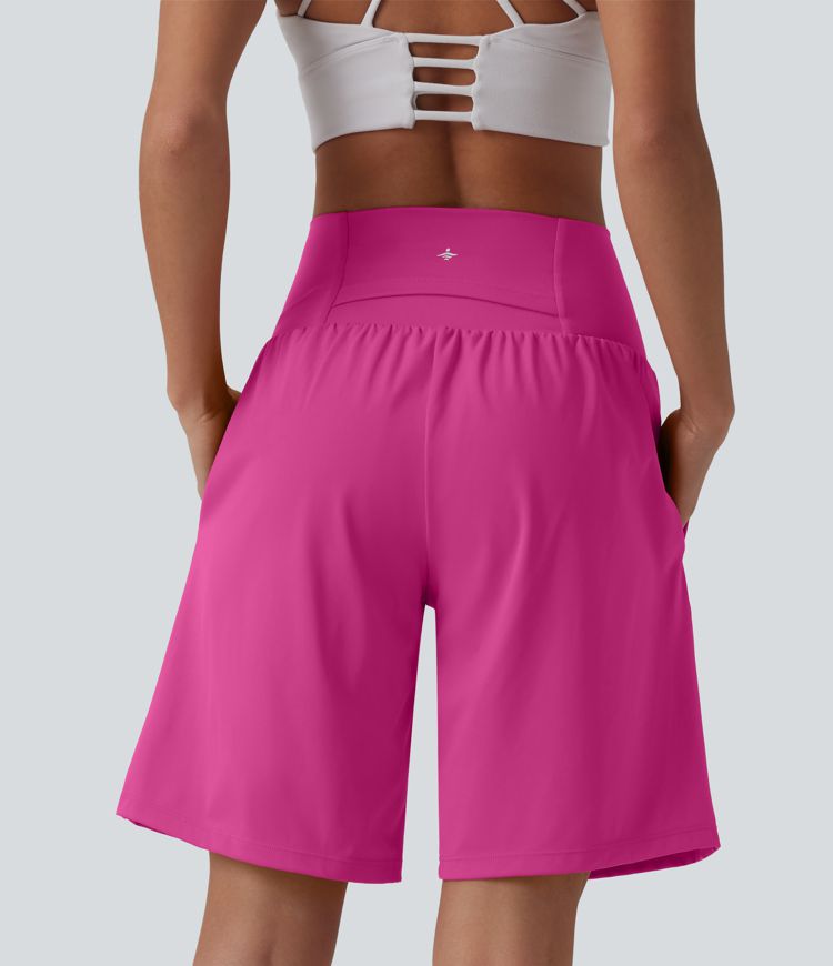 SoftlyZero™ Airy Super High Waisted 2-in-1 Cool Touch Yoga Shorts 9" with Pockets