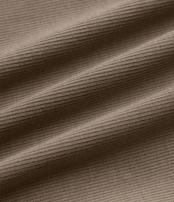 Ribbed Knit Round Neck Long Sleeve Thumb Holes Cut-out Casual T-Shirt