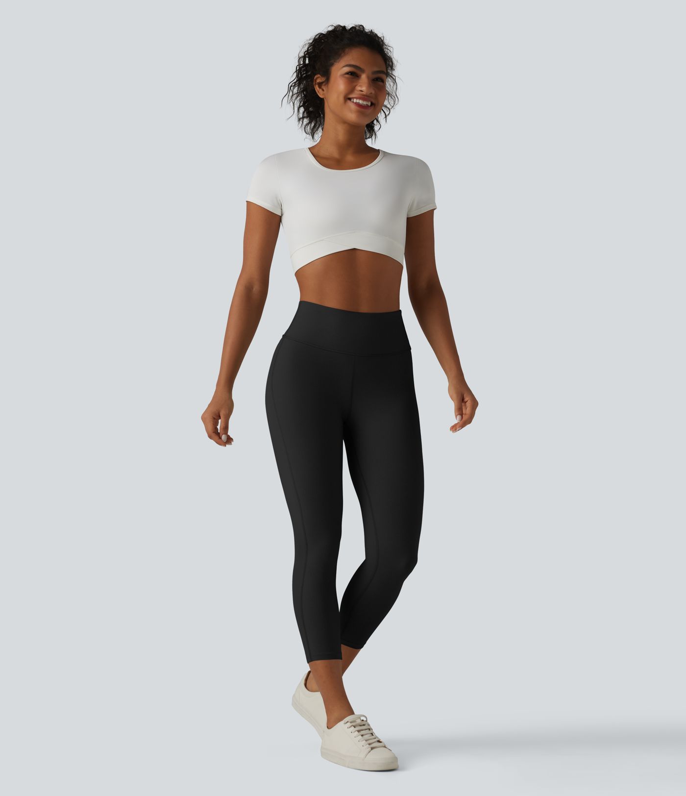 Halara UltraSculpt™ High Waisted Tummy Control Capri Casual Leggings with Pockets Halara UltraSculpt™ High Waisted Tummy Control Capri Casual Leggings with Pockets