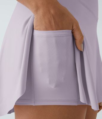SoftlyZero™ Airy Crossover Pocket 2-in-1 Cool Touch Tennis Skirt-Lucid-Longer Length-UPF50+