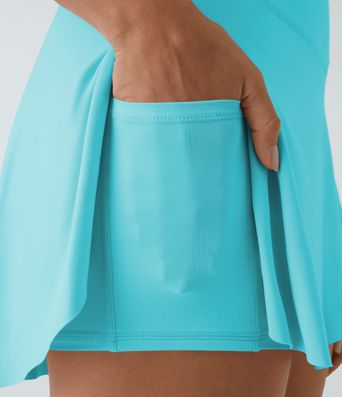 SoftlyZero™ Airy Crossover Pocket 2-in-1 Cool Touch Tennis Skirt-Lucid-Longer Length-UPF50+