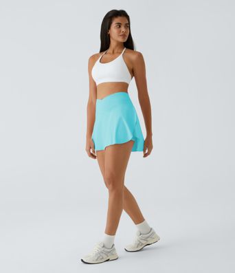 SoftlyZero™ Airy Crossover Pocket 2-in-1 Cool Touch Tennis Skirt-Lucid-Longer Length-UPF50+